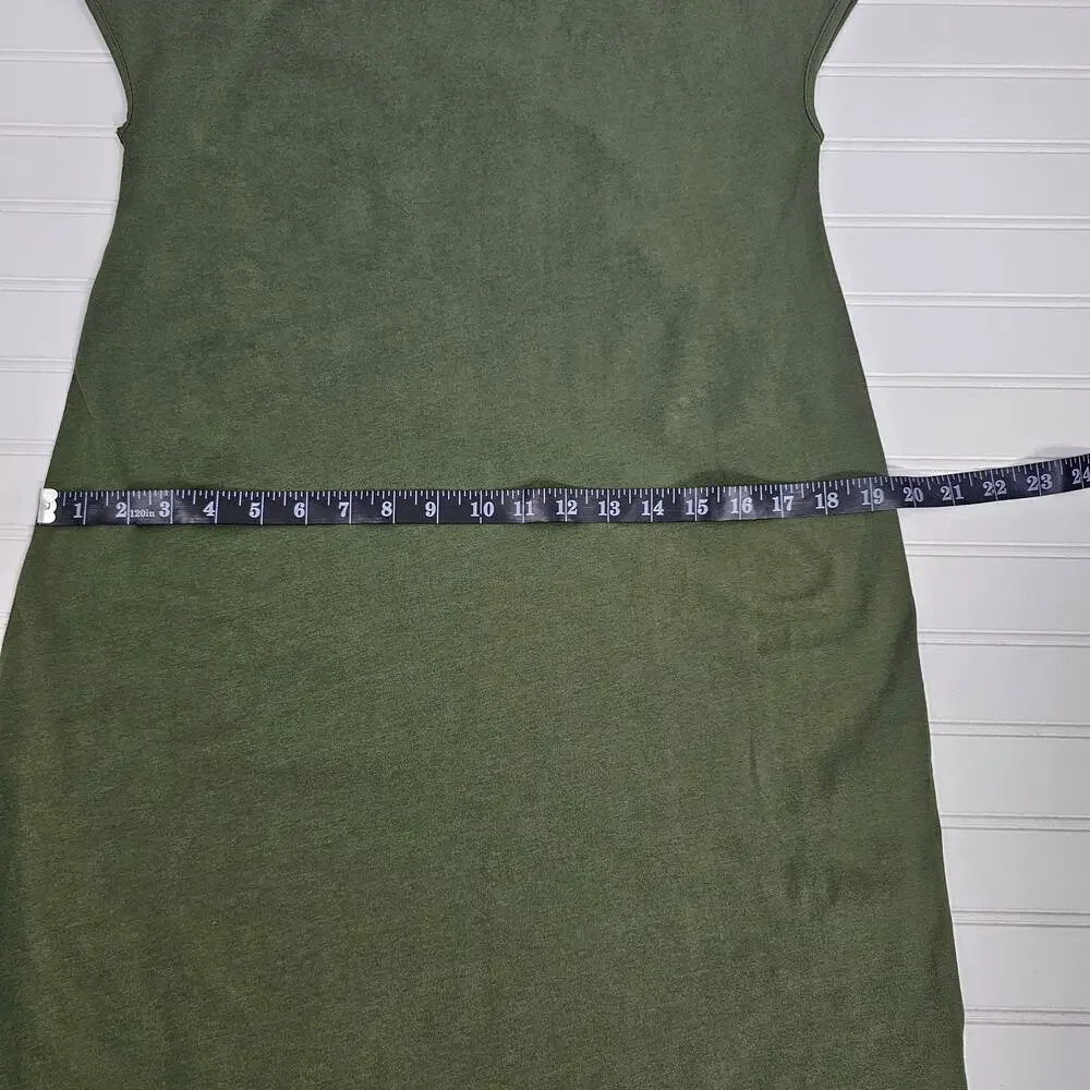 Universal Standard Geneva Green Asymmetrical Cotton Midi Dress Size 4XS/0 NWT - Picture 13 of 13